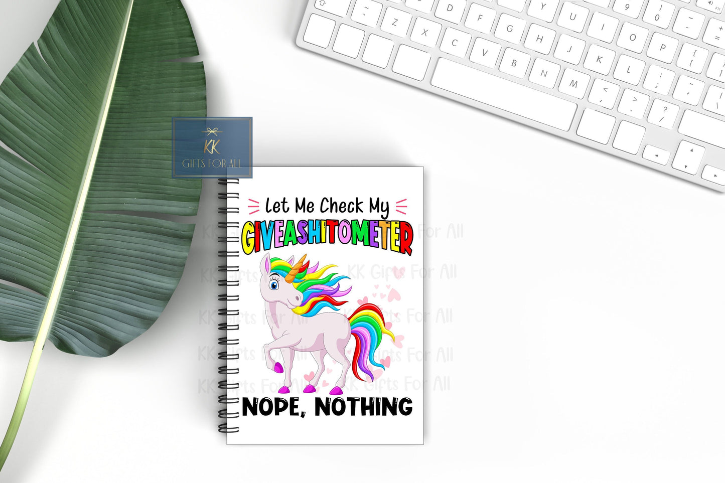 Office Notebook, Adult Humour Notebook Gift, Funny Unicorn, A5 Lined Notepad