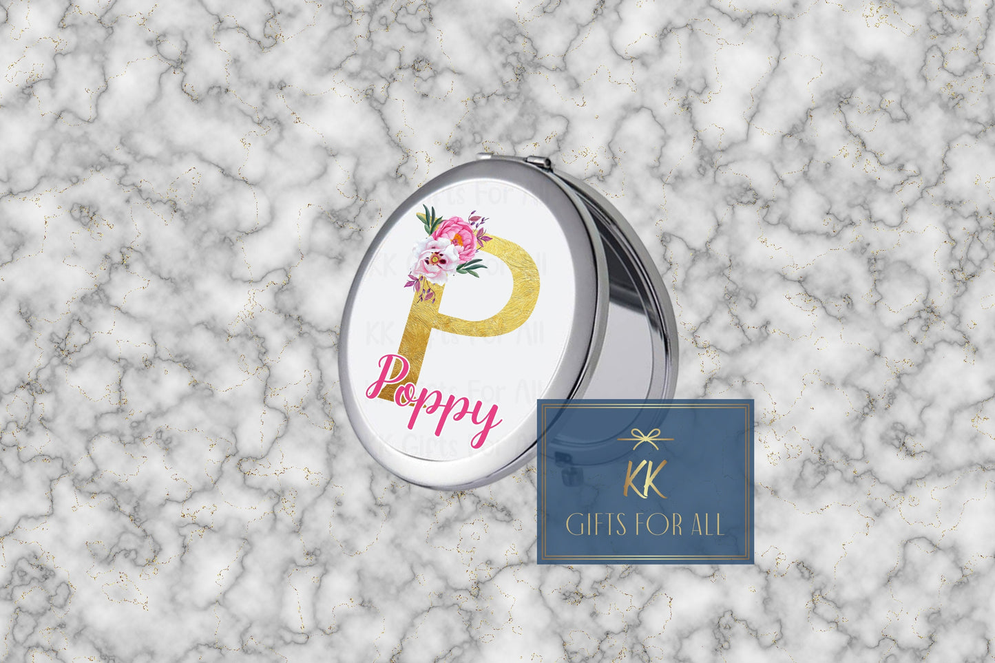 Personalised Compact Mirror, Gift For Her, Bridesmaid Gift, Thank you Gift, Gift For Best Friend, Round Mirror, Maid Of Honour Gift, Wedding