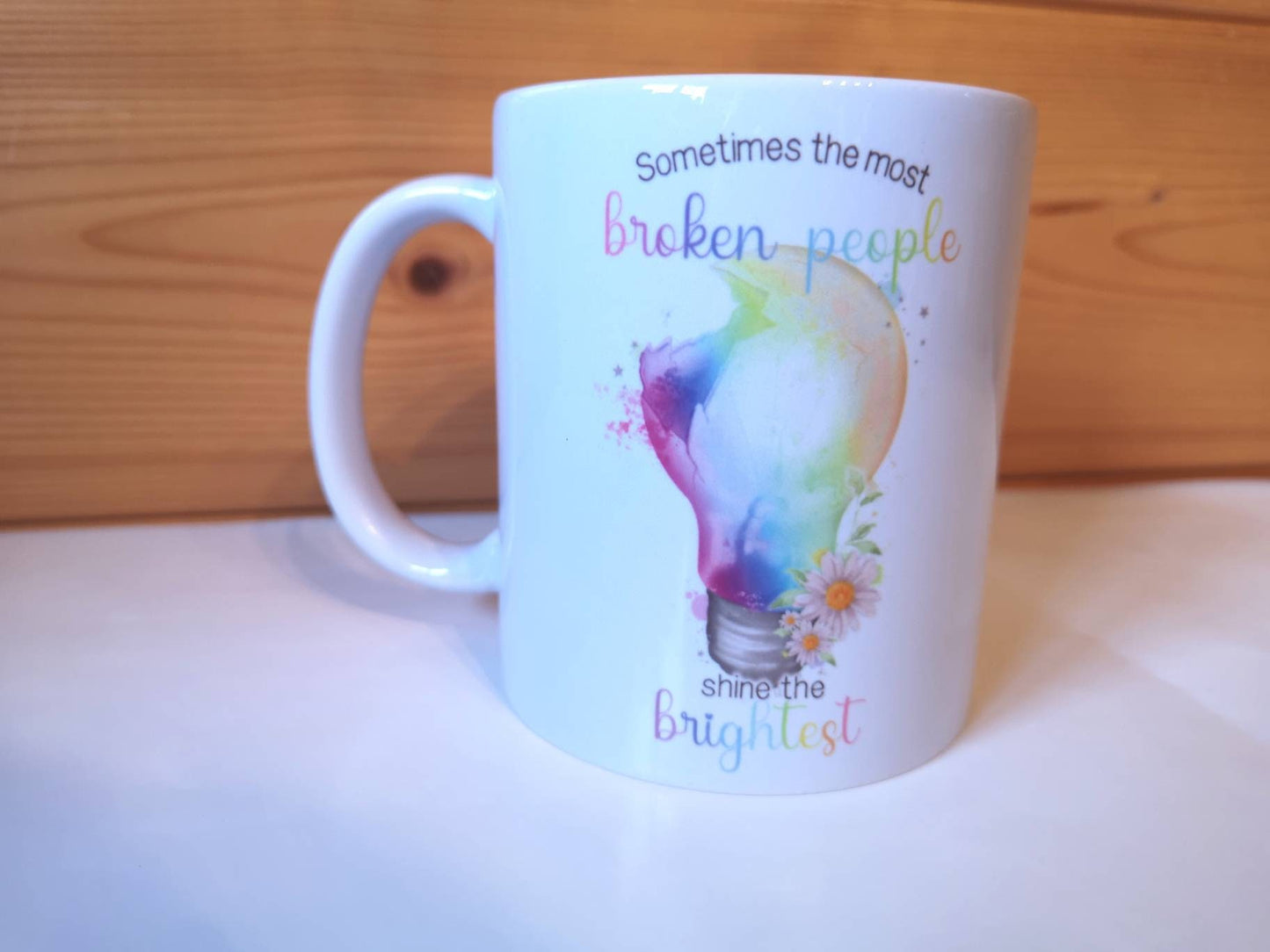 Shine Bright, Birthday Gift For Best Friend, Sometimes The Most Broken People Shine The Brightest, Mug And Coaster Gift Set, Custom Gifts