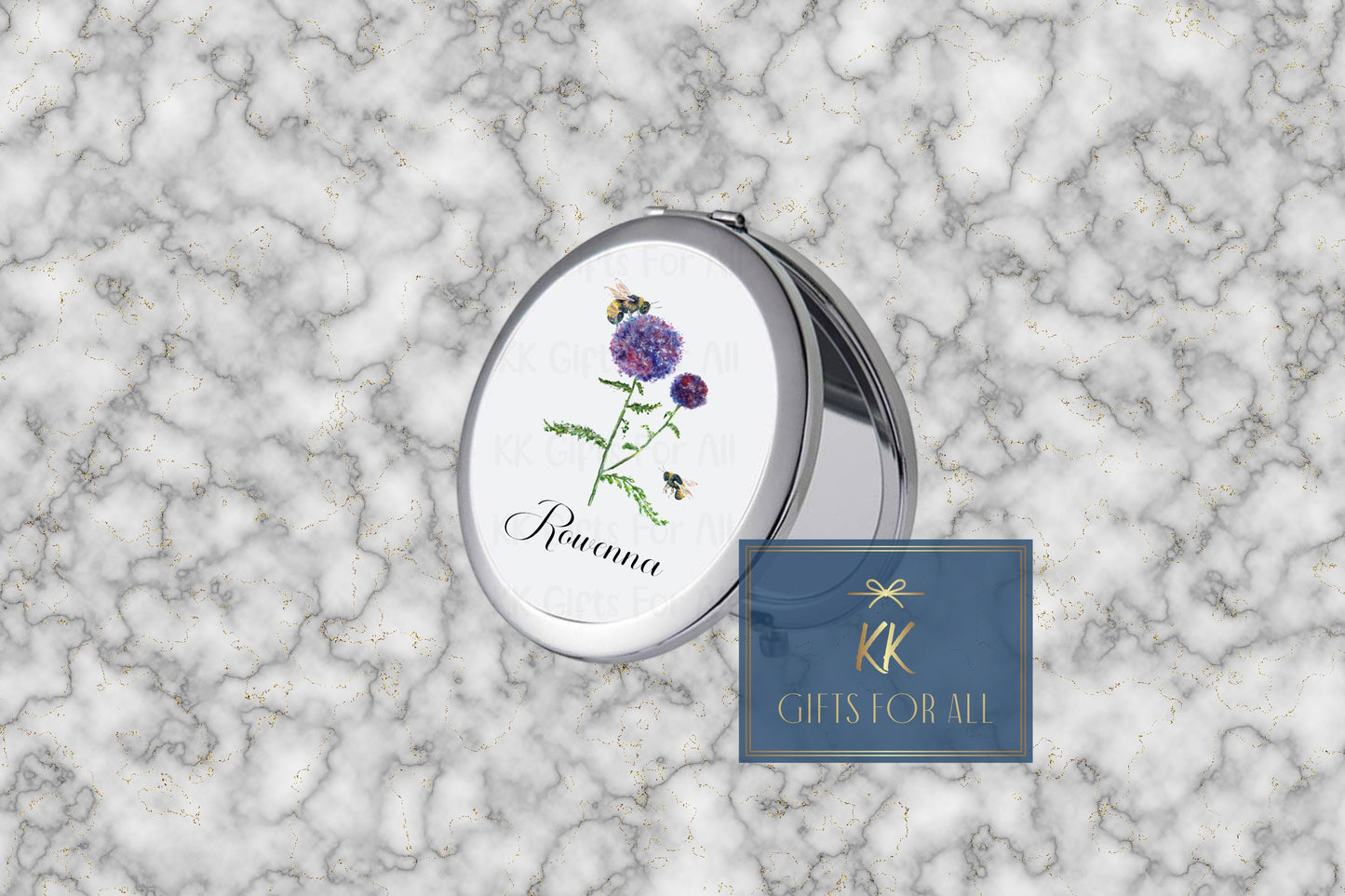 Personalised Compact Mirror, Gift For Her, Bridesmaid Gift, Thank you Gift, Gift For Best Friend, Round Mirror,