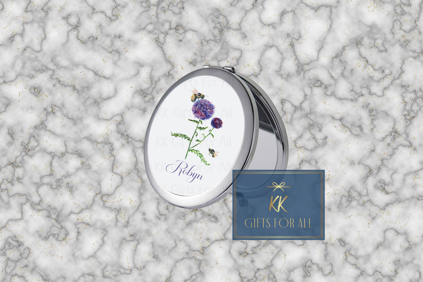 Personalised Compact Mirror, Gift For Her, Bridesmaid Gift, Thank you Gift, Gift For Best Friend, Round Mirror,
