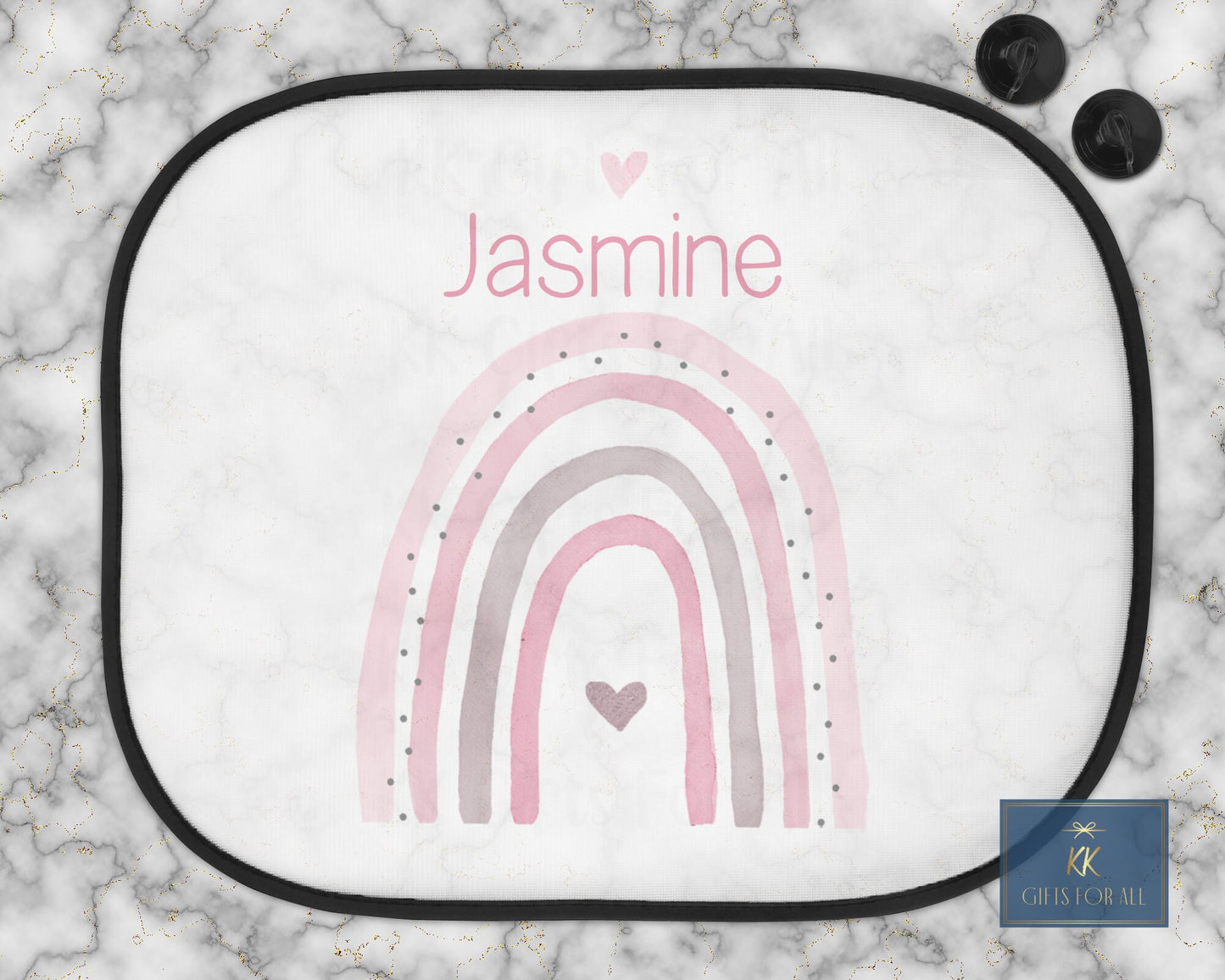 Personalised Car Shade, Sun Shade, Rainbow Baby On Board, Colour Rainbow Name, Car Sun Visor, Gift For Young Girl Or Boy, Baby Shower Gift