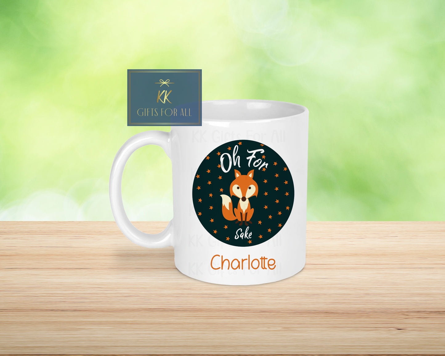 Personalised Funny Mug, Oh For Fox Sake, Adult Humour, Birthday Gifts For Him, Sweary Gift, Mug And Coaster Gift Set, Office Mug Or Coaster