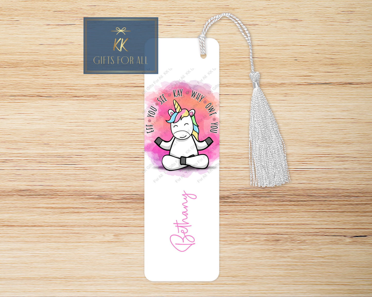 Subtly Rude Bookmark, Personalised Bookmark, Unicorn Book Marker, Swearing Unicorn, Adult Humour Gifts, Sarcastic Letterbox Gift, Female