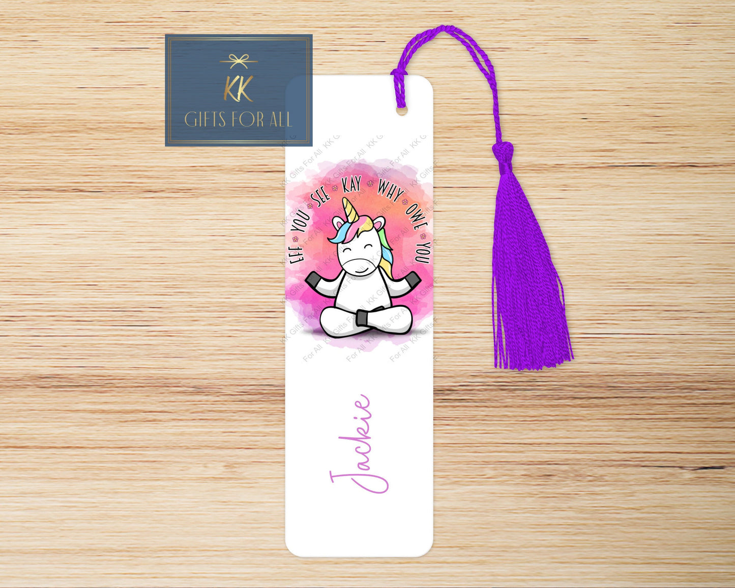 Subtly Rude Bookmark, Personalised Bookmark, Unicorn Book Marker, Swearing Unicorn, Adult Humour Gifts, Sarcastic Letterbox Gift, Female