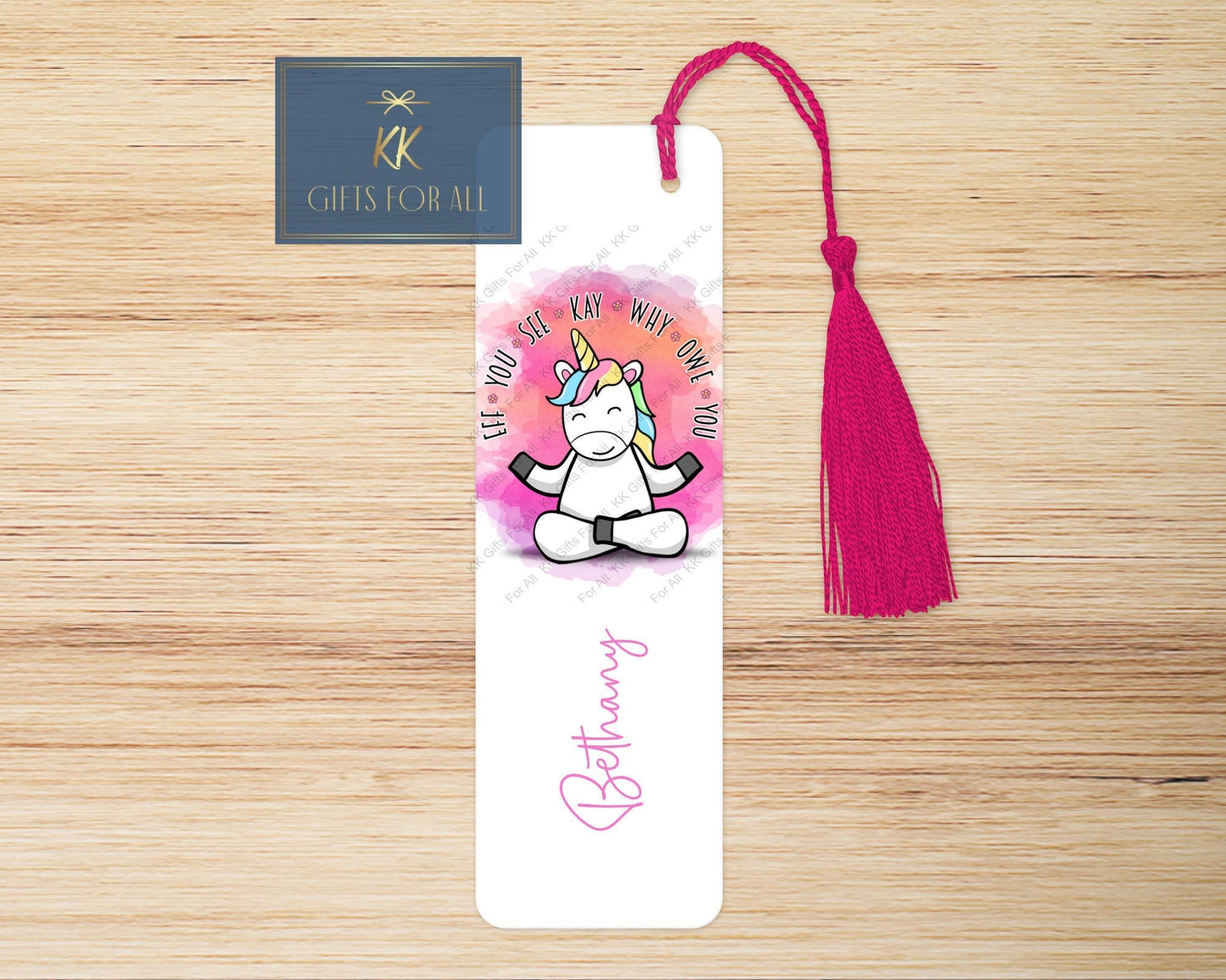 Subtly Rude Bookmark, Personalised Bookmark, Unicorn Book Marker, Swearing Unicorn, Adult Humour Gifts, Sarcastic Letterbox Gift, Female
