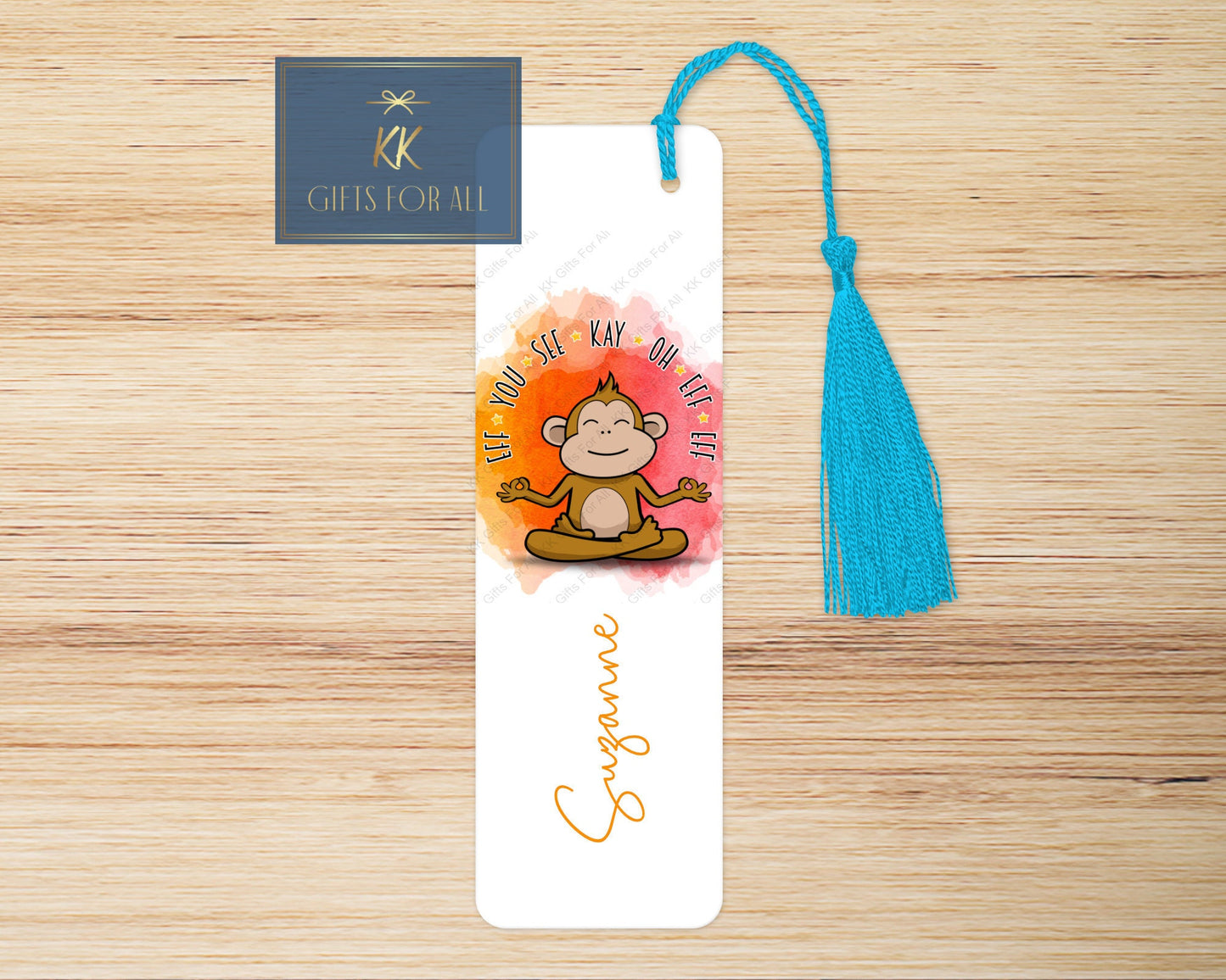 Personalised Rude Bookmark Subtle Monkey Swearing Marker Adult Bookmark Sarcastic Bookmark Letterbox Gift