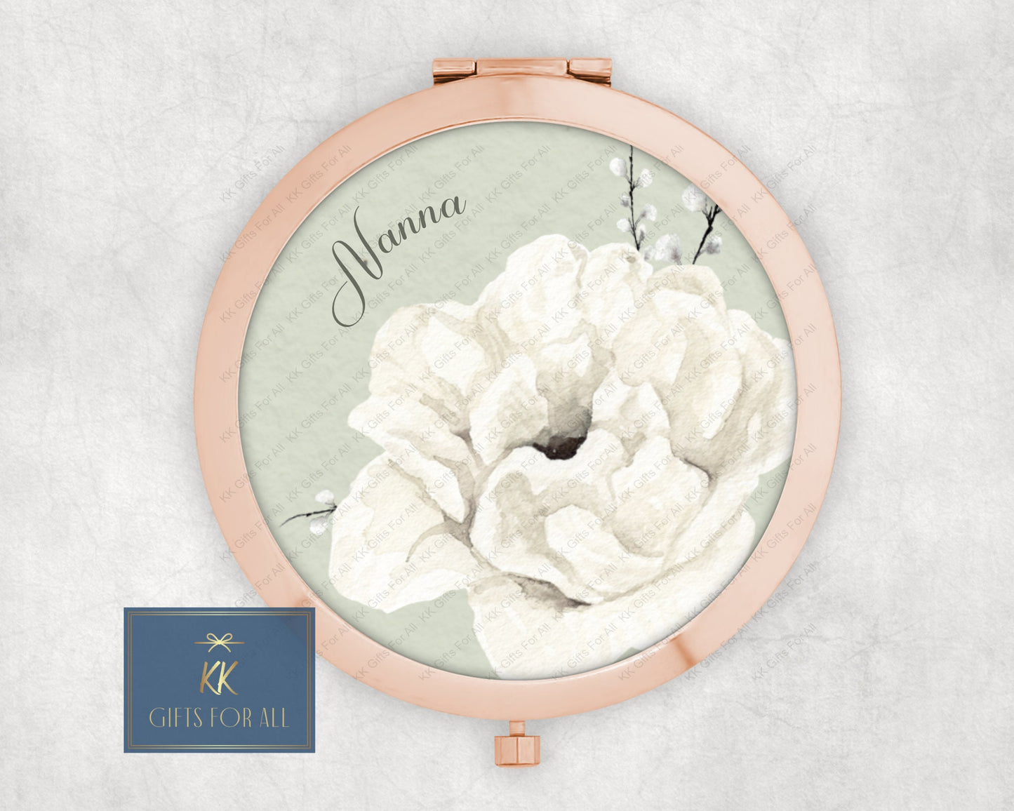 Personalised Compact Mirror, Gift For Her, Bridesmaid Gift, Thank you Gift, Gift For Best Friend, Round Mirror, Wedding Party Thank You Gift