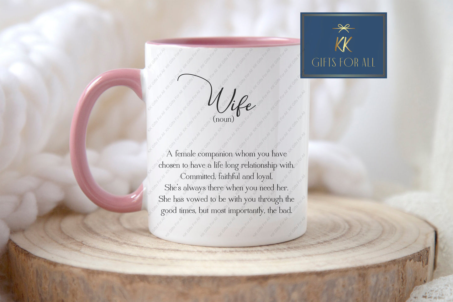 Wife Definition Mug & Coaster, Birthday Gift For Her, Wife Mug, Dictionary Definition Wife, Valentine's Day Gift Wife, I Love You, Wife Noun