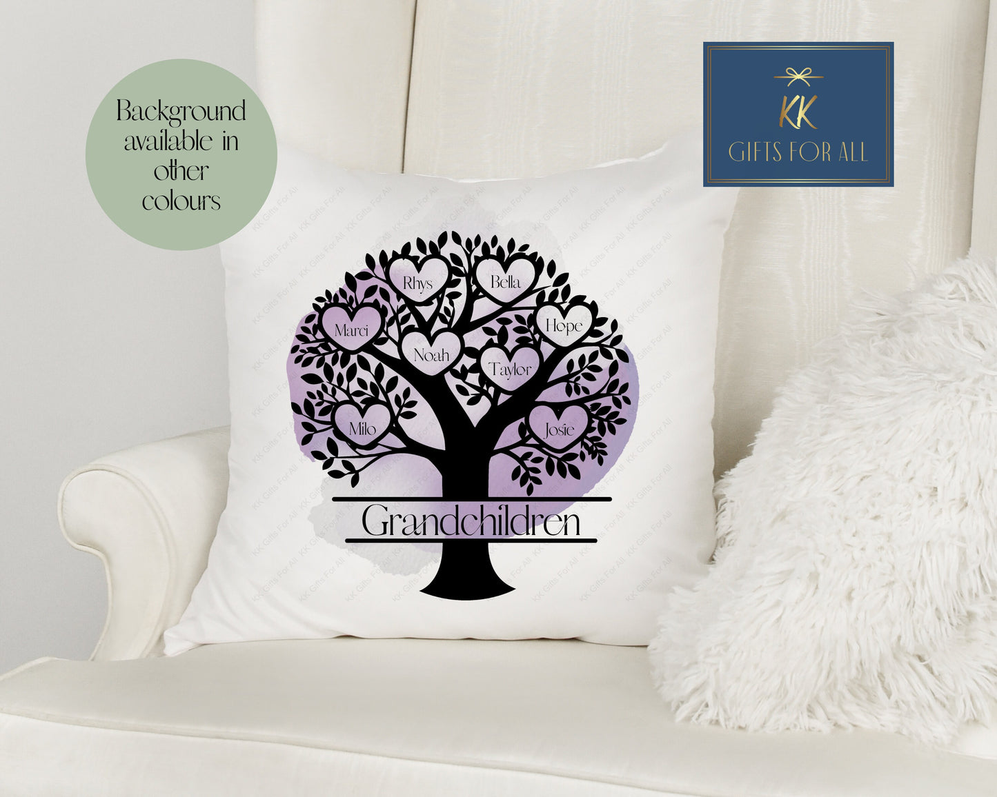 Personalised Family Cushion, Family Tree Cushion, Family Keepsake Gift, Family Tree Home Decor Pillow