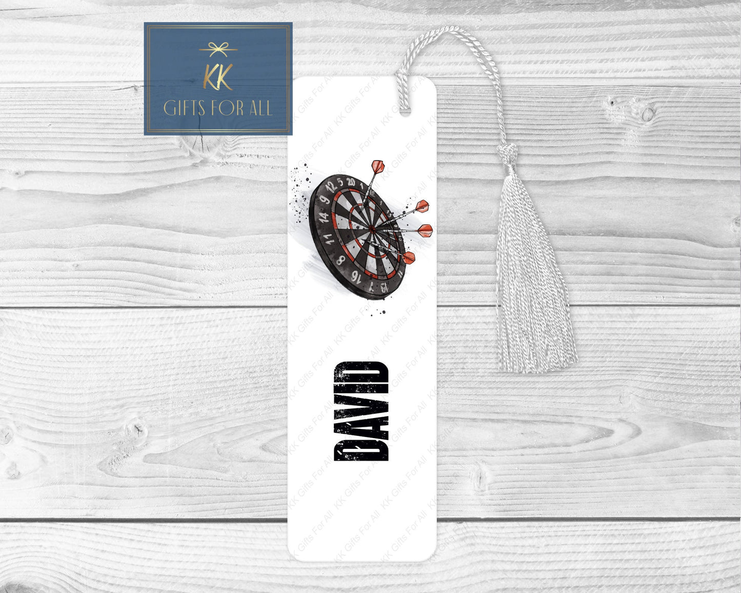 Dart Board Bookmark, Personalised Bookmark, Letterbox Gift For Him, Darts Lover Gift