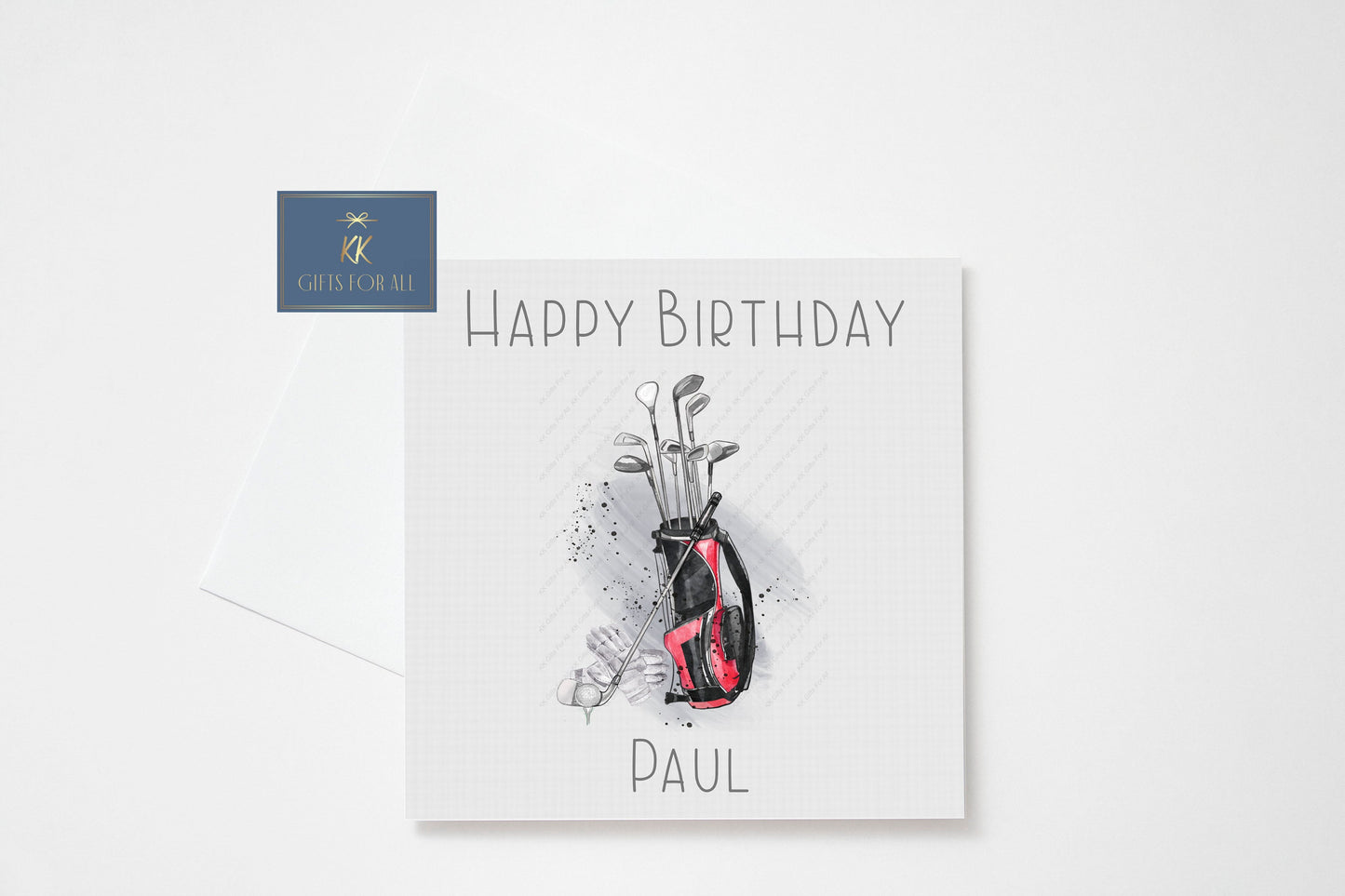 Personalised Birthday Golf Card, Birthday Card For Golf Dad Grandad, Male Golfer Birthday Card