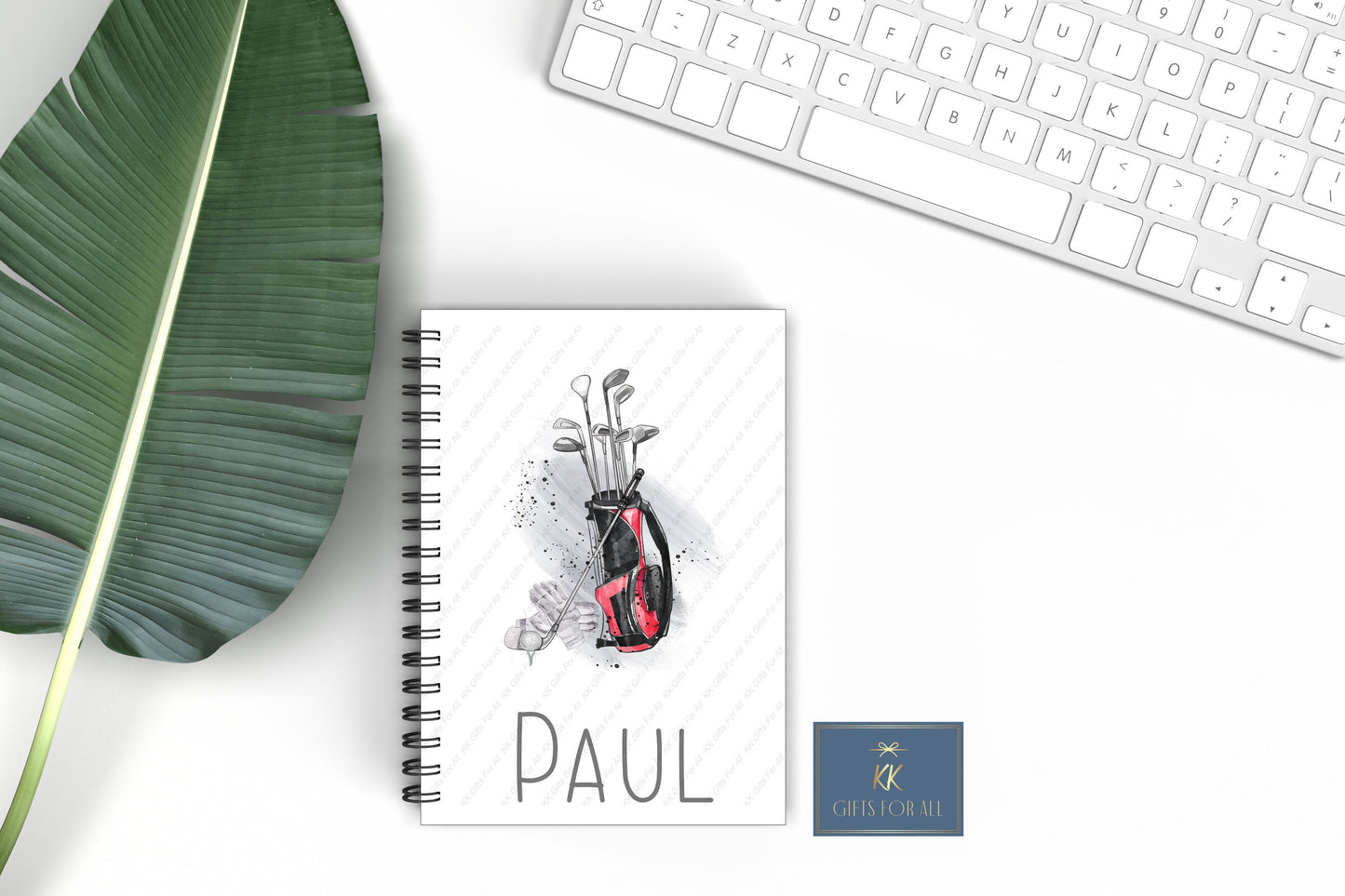 Personalised Golf A5 Notebook Gift For Golfer Father Day Golf Gifts