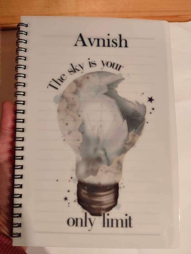 The Sky Is The Limit, Mental Health Inspired Notebook, Personalised A5 Notepad, Self Gift, Custom Pad For Him, Positive Notes, Gift For Her