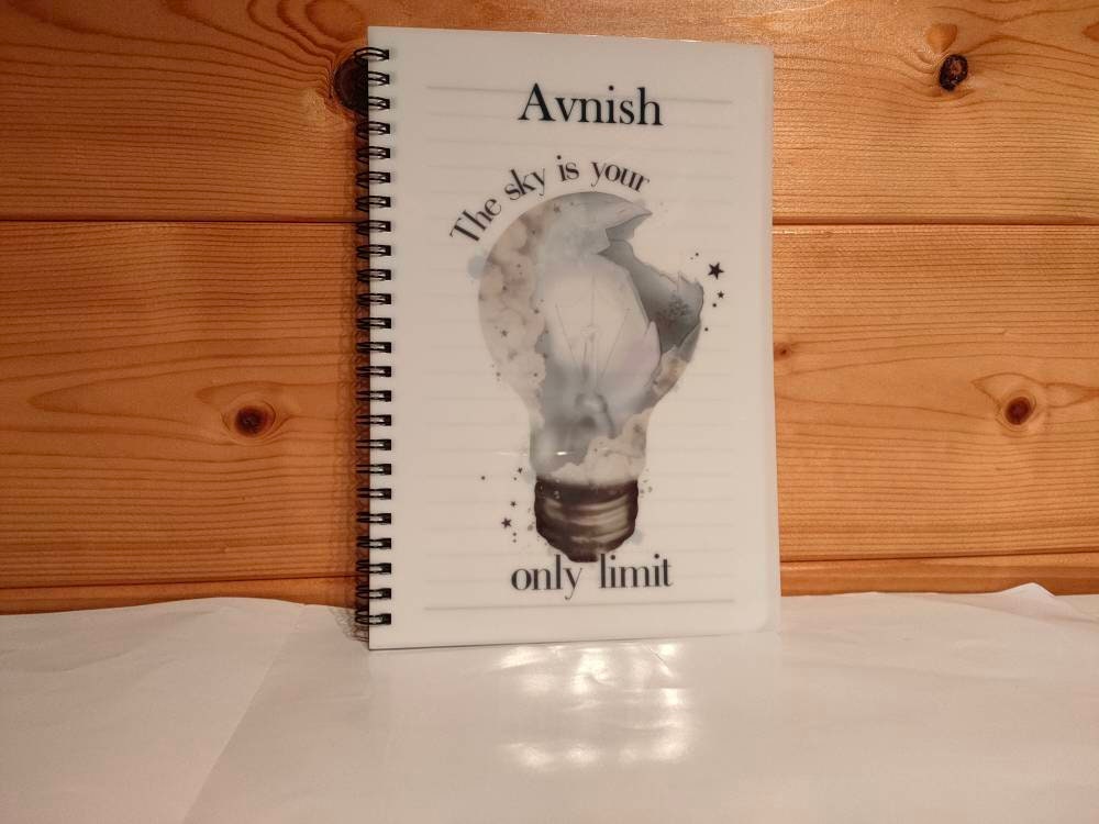 The Sky Is The Limit, Mental Health Inspired Notebook, Personalised A5 Notepad, Self Gift, Custom Pad For Him, Positive Notes, Gift For Her