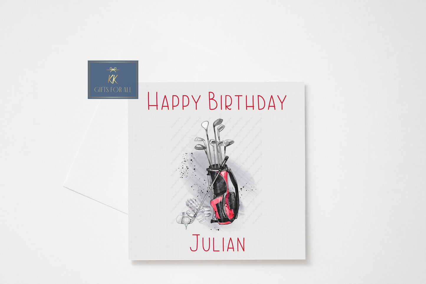 Personalised Birthday Golf Card, Birthday Card For Golf Dad Grandad, Male Golfer Birthday Card