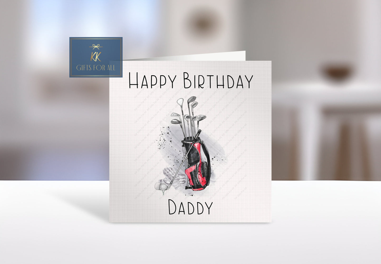 Personalised Birthday Golf Card, Birthday Card For Golf Dad Grandad, Male Golfer Birthday Card