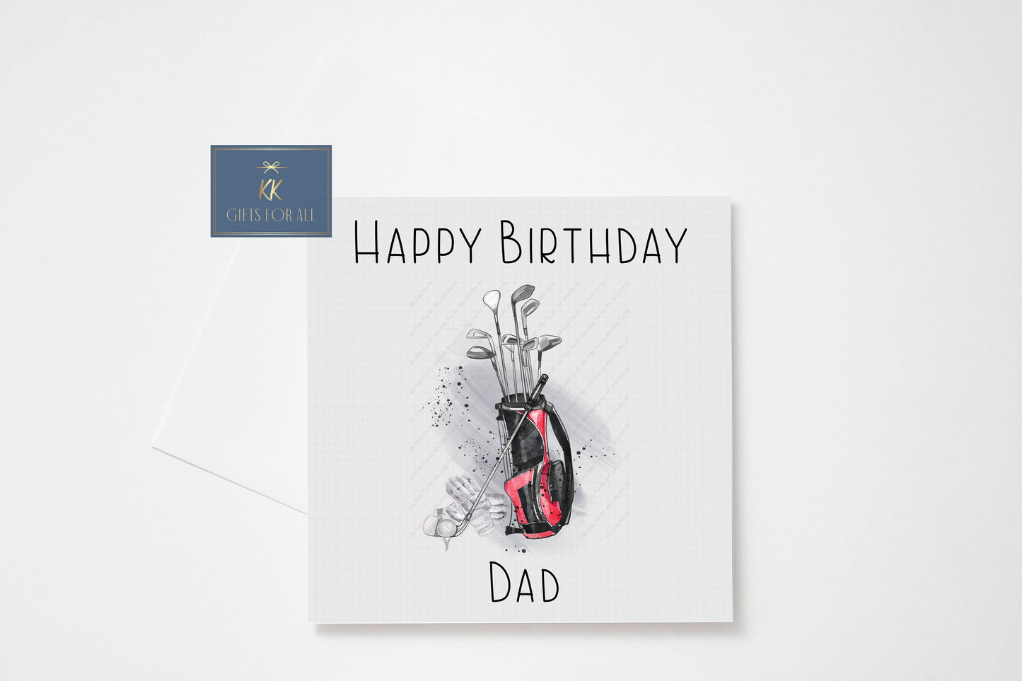 Personalised Birthday Golf Card, Birthday Card For Golf Dad Grandad, Male Golfer Birthday Card