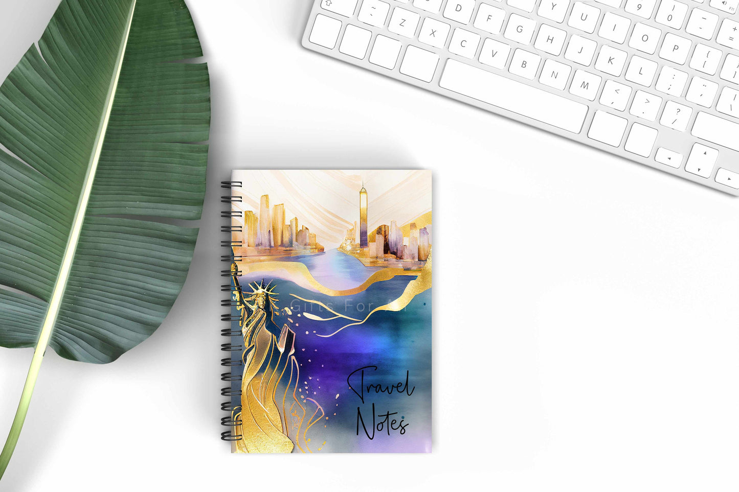 A5 New York Travel Notebook, Personalised NYC Travel Plans Notepad
