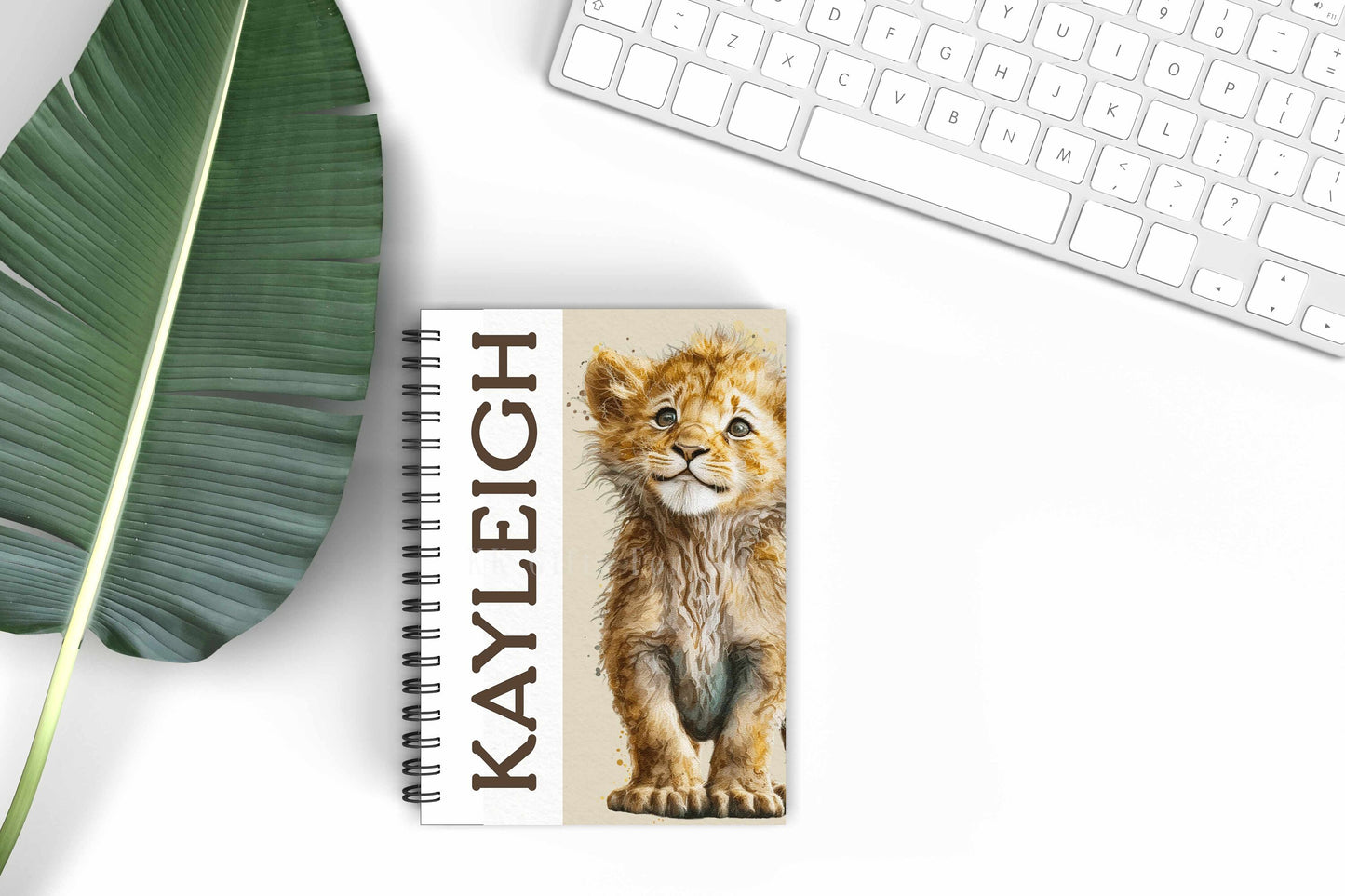 Personalised Lion Cub A5 Notebook, Lion Lover Gift, Planner Notepad