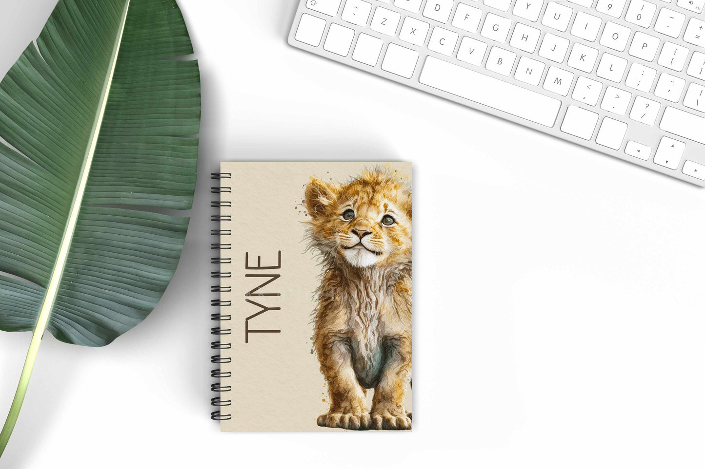 Personalised Lion A5 Notebook, Birthday Gift For Her, Lion Lover Planning Notebook
