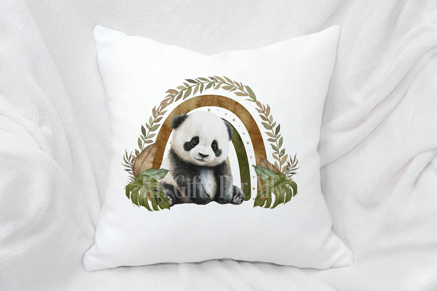 Personalised Panda Cushion, Baby Panda Gift Nursery Decor, Toddler New Baby Gift
