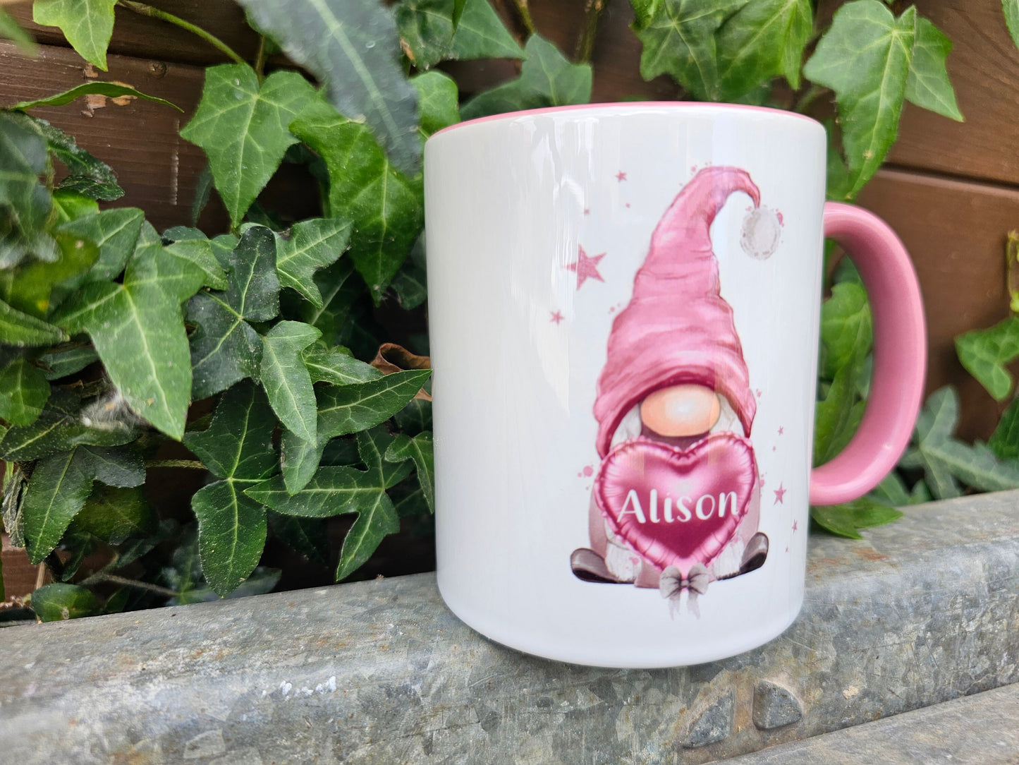 Personalised Pink Gonk Mug & Coaster For Friend Or Wife Birthday Gonk Lover Gifts