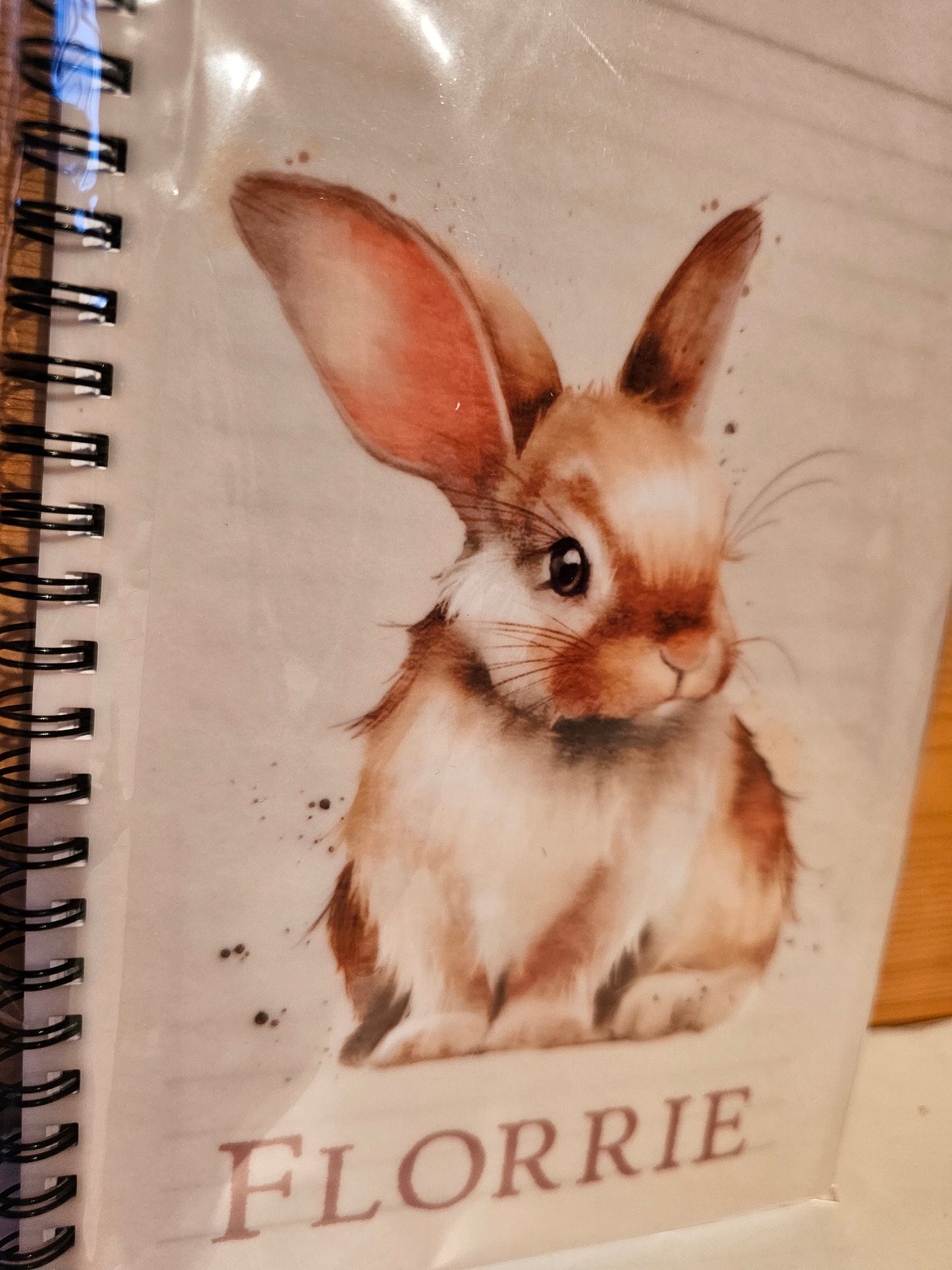 Personalised A5 Bunny Notebook, Rabbit Thank You Gift For Her