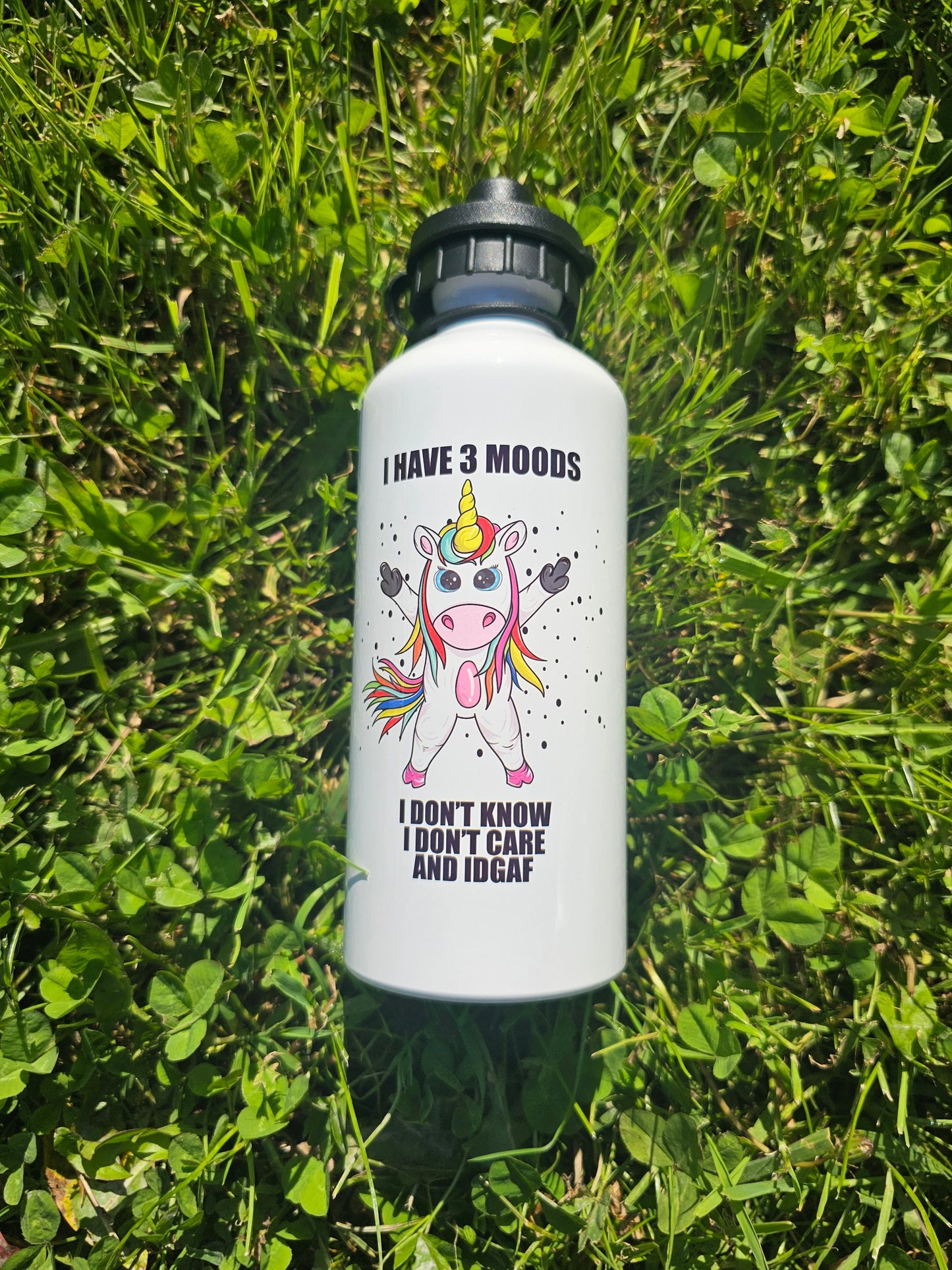Sarcastic Unicorn Water Bottle, Rude Drink Bottle, Aluminium Bottle, Funny Adult Unicorn