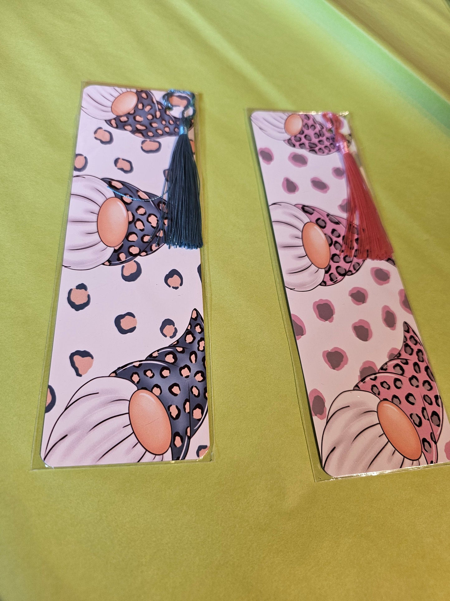 Leopard Teal Gonk Bookmark, Personalised Bookmark, Leopard Print Gnome, Letterbox Gifts, Gifts For Her, Gonk Fan Gifts, Gonk Bookmark, Teal