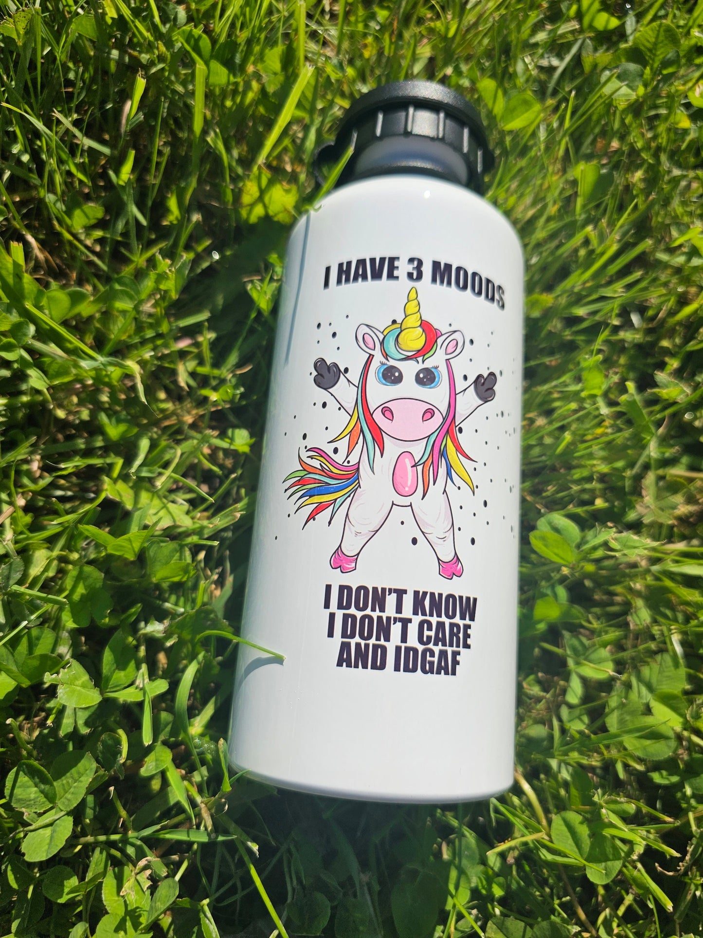 Sarcastic Unicorn Water Bottle, Rude Drink Bottle, Aluminium Bottle, Funny Adult Unicorn