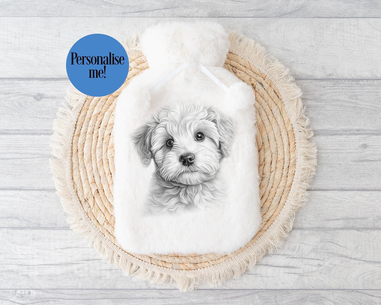 Bichon Frise Hot Water, Personalised Fog Lover Gift, Gift For Bichon Frisé Lover or Owner, Sketchy Dog