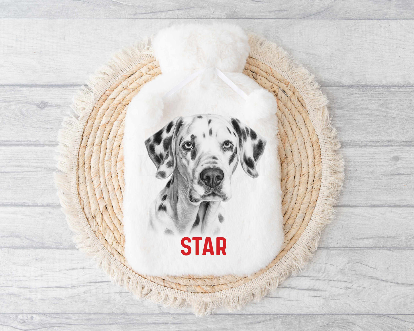 Dalmation Hot Water Bottle, Personalised Dalmation Gifts, Dalmation Owner Gift, Christmas Gifts