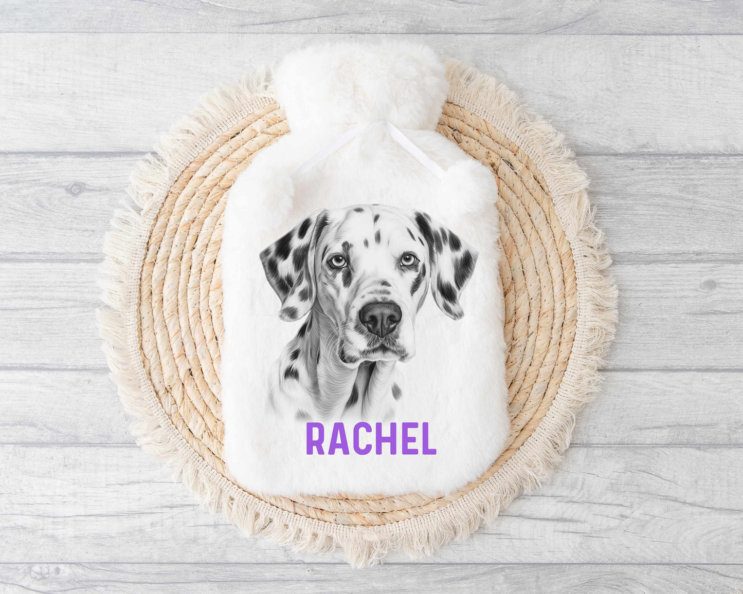 Dalmation Hot Water Bottle, Personalised Dalmation Gifts, Dalmation Owner Gift, Christmas Gifts