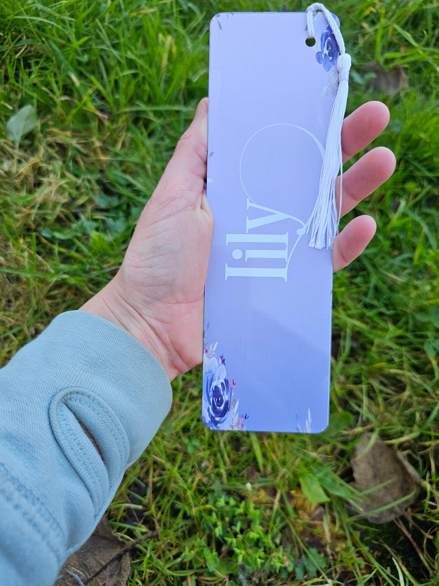 Purple bookmark, Personalised Bookmark, Purple Floral Bookmark, Letterbox Gift, Thank You Gift, Gift For Her Birthday