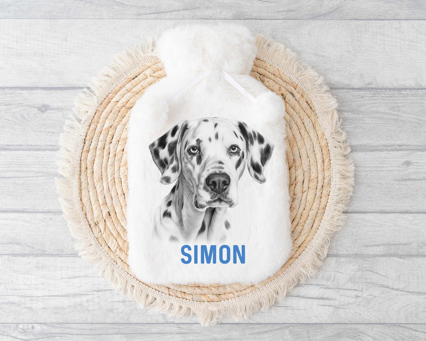 Dalmation Hot Water Bottle, Personalised Dalmation Gifts, Dalmation Owner Gift, Christmas Gifts