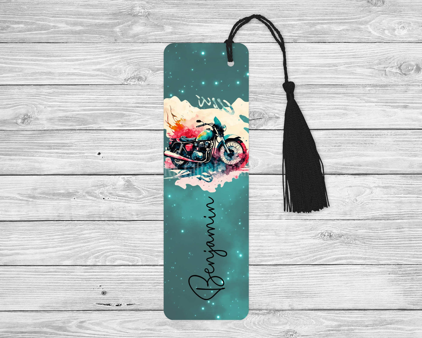Personalised Motorbike Bookmark, Motorcycle Bookmark, Bookmark For Dad Grandad Brother