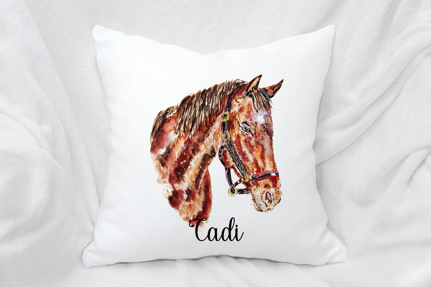 Personalised Horse Cushion, Horse Lover Gift, Horse Home Decor Pillow, Gift For Teen Bedroom, Mothers Day Gift