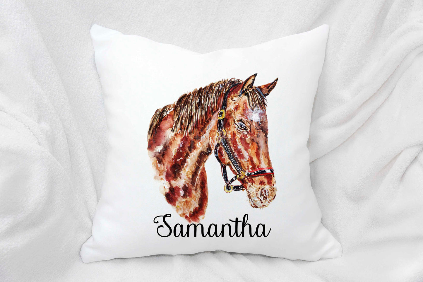 Personalised Horse Cushion, Horse Lover Gift, Horse Home Decor Pillow, Gift For Teen Bedroom, Mothers Day Gift