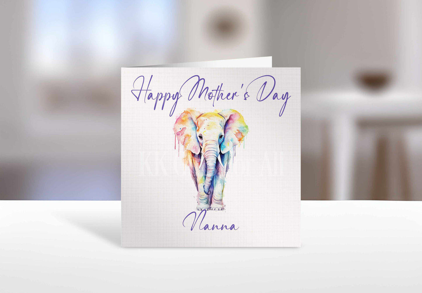 Personalised Elephant Card, Mother's Day Card For Elephant Lover