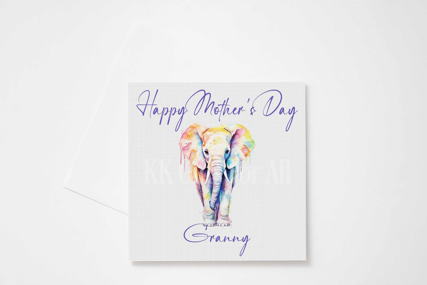 Personalised Elephant Card, Mother's Day Card For Elephant Lover