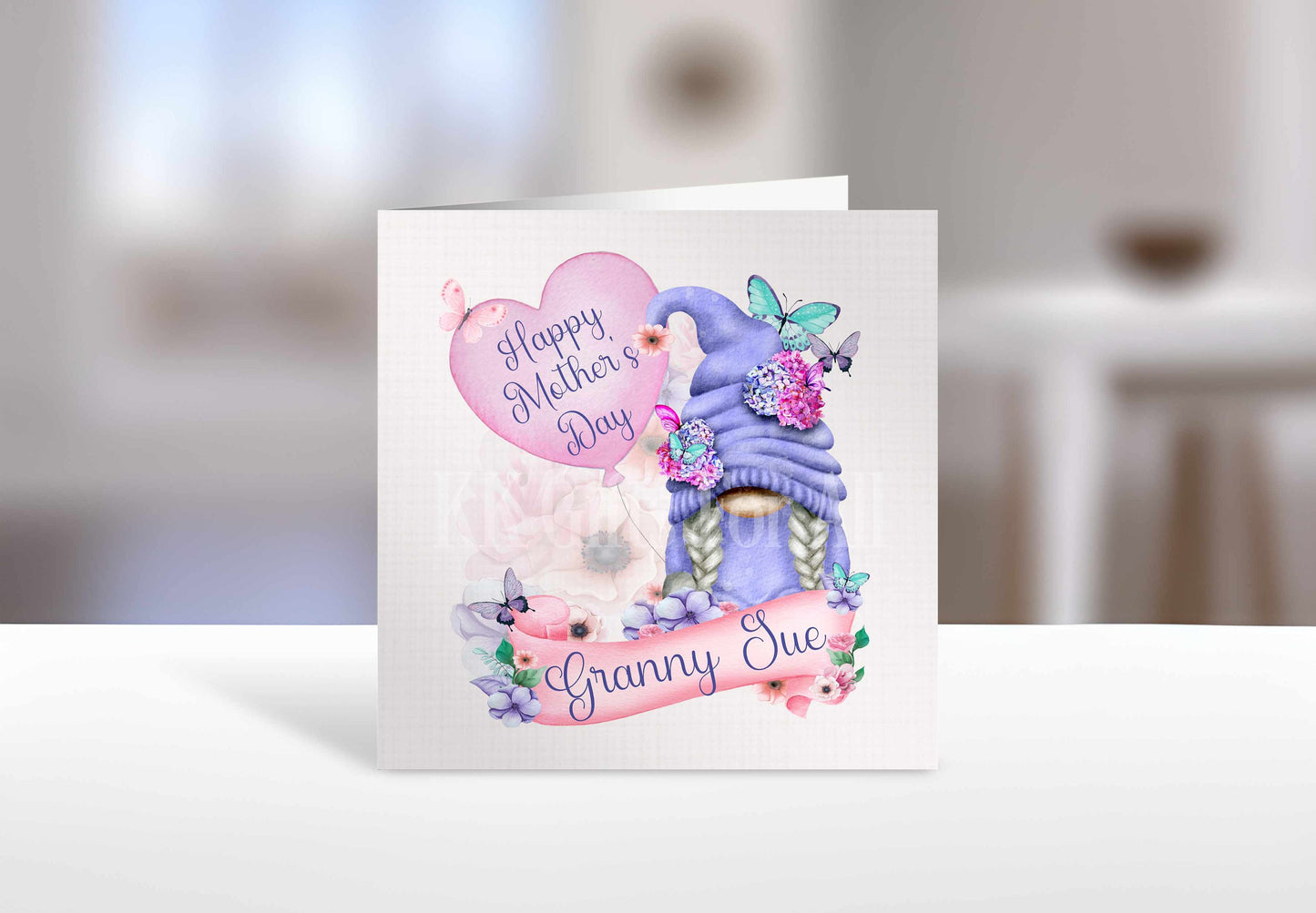 Personalised Gonk Card, Birthday Card For Mum Nan Auntie Friend, Gnome Greetings Card, Birthday Card For Gnome Gonk Lover