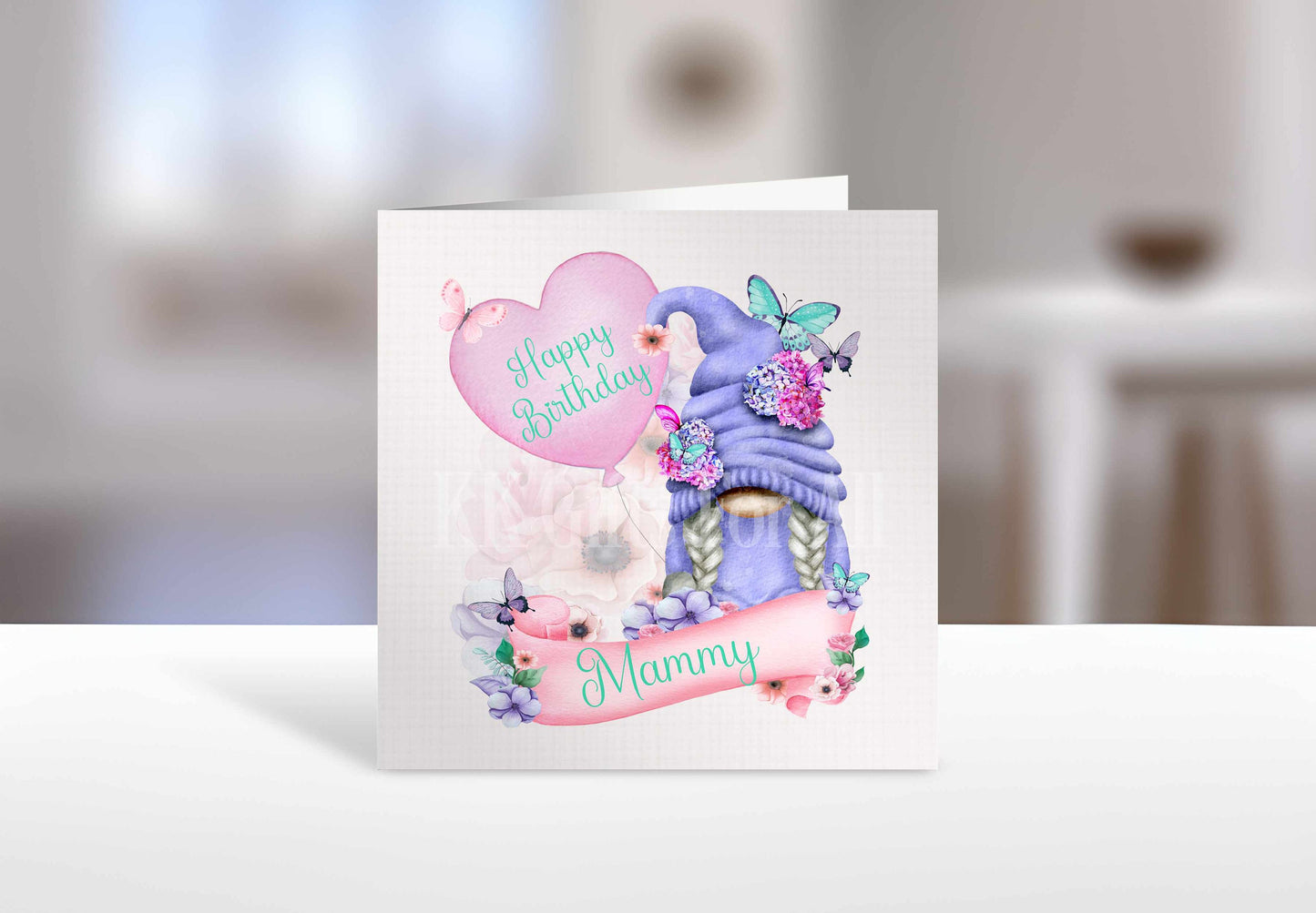 Personalised Gonk Card, Birthday Card For Mum Nan Auntie Friend, Gnome Greetings Card, Birthday Card For Gnome Gonk Lover