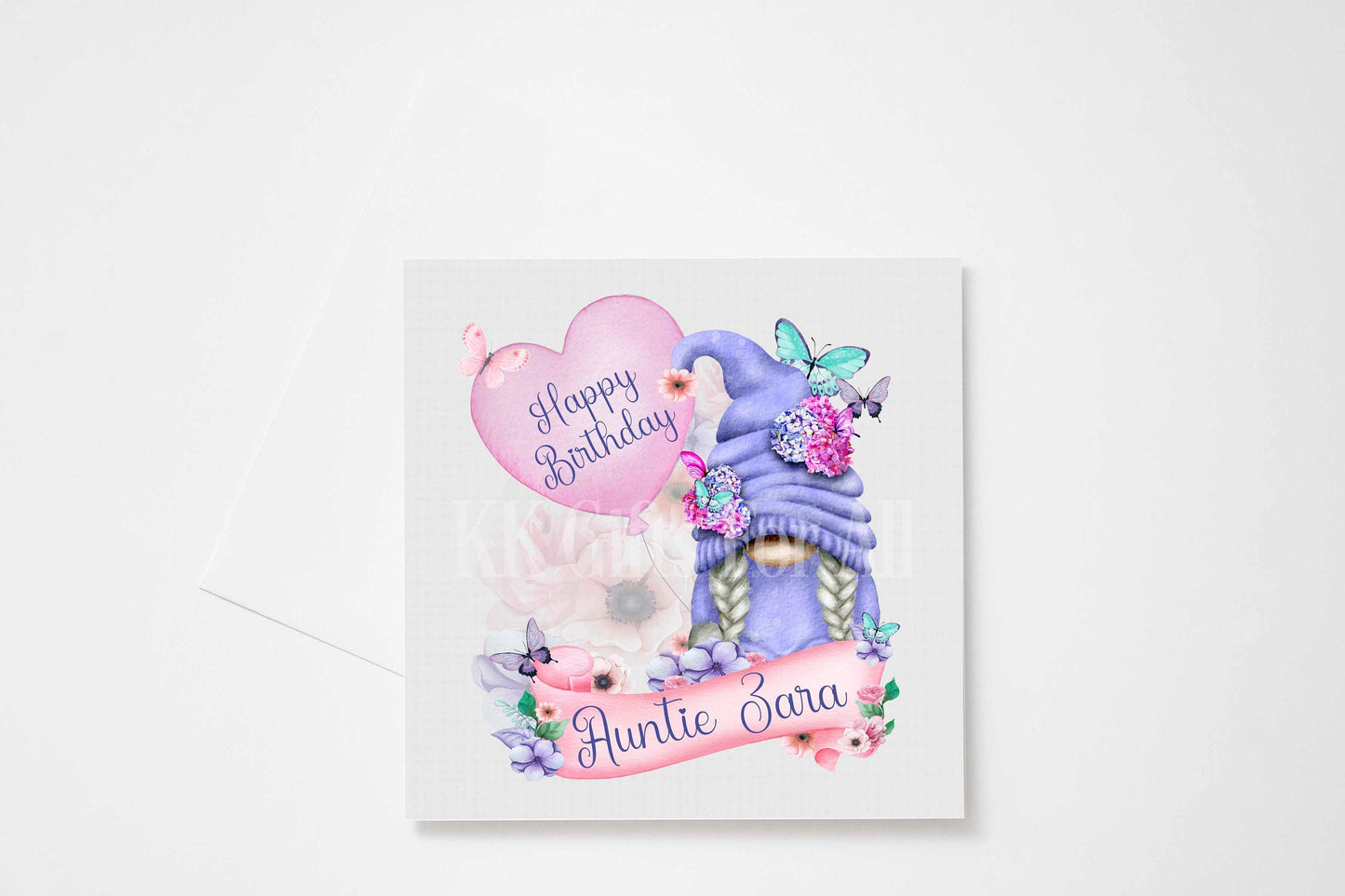Personalised Gonk Card, Birthday Card For Mum Nan Auntie Friend, Gnome Greetings Card, Birthday Card For Gnome Gonk Lover