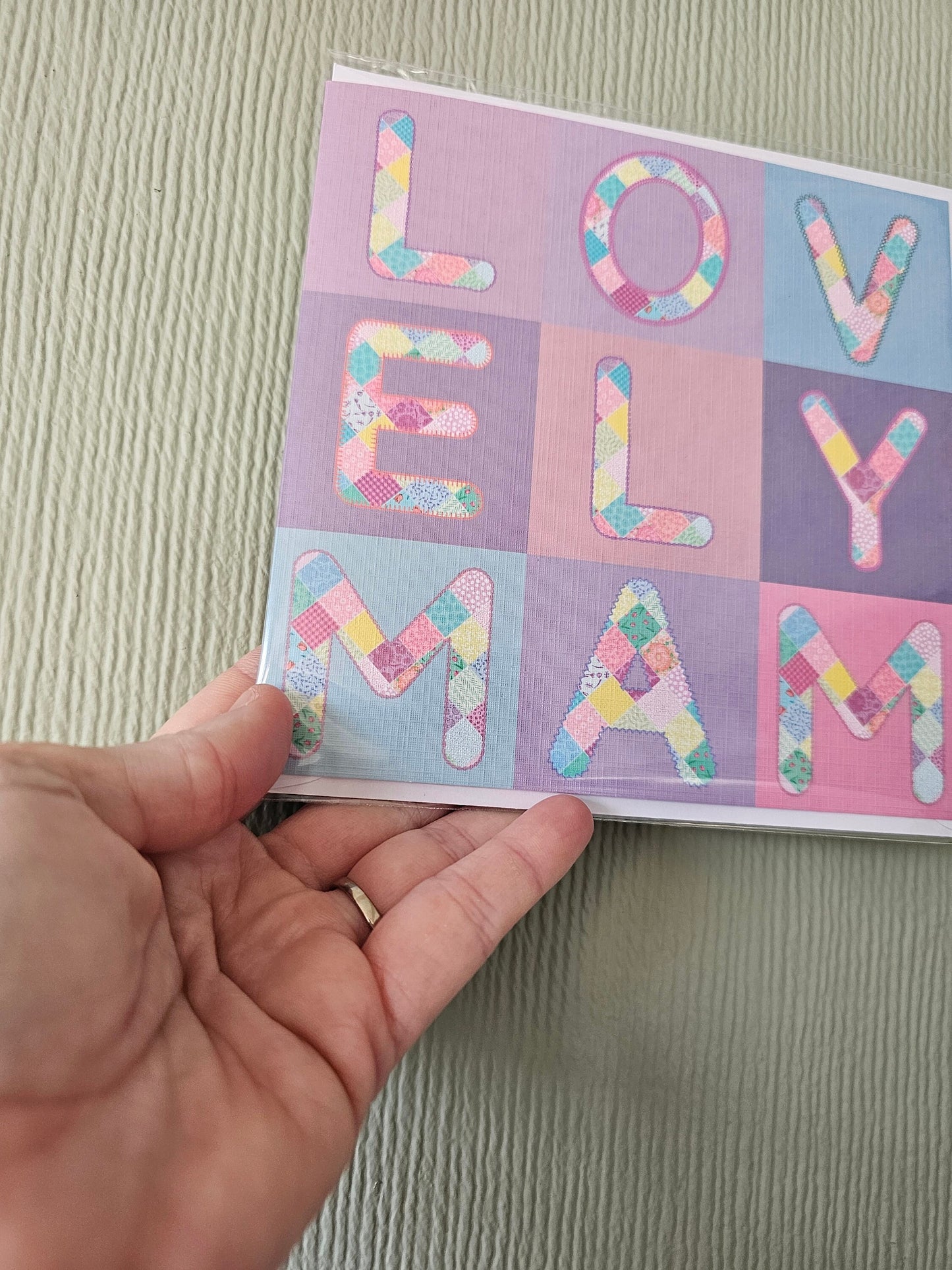 Lovely Mam Card, Birthday Card For Mam, Lovely Mam Patchwork Card, Special Mam Card
