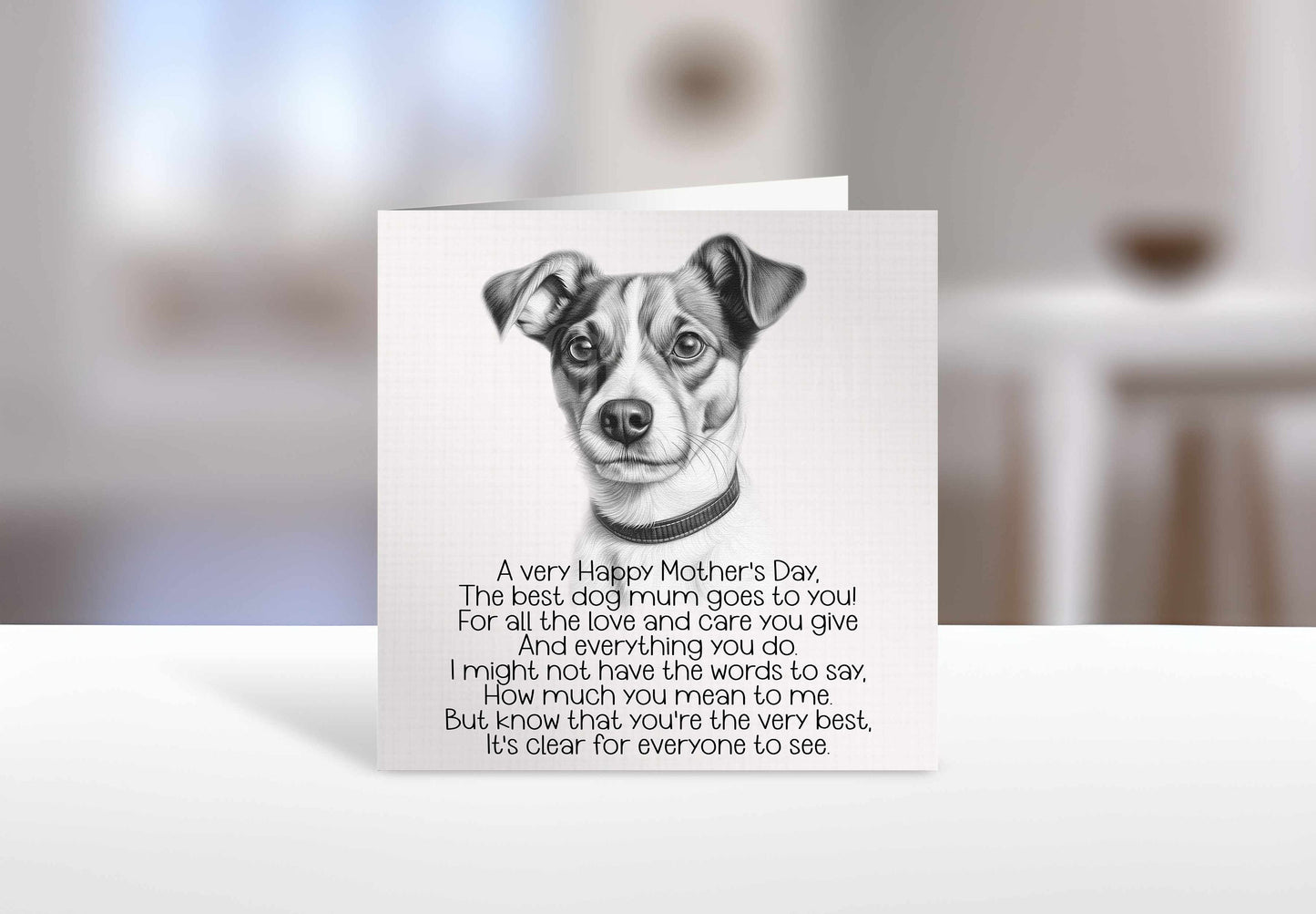 Mothers Day Card From Dog, Jack Russell Terrier Mum Card, Jack Russell Mother's Day Card