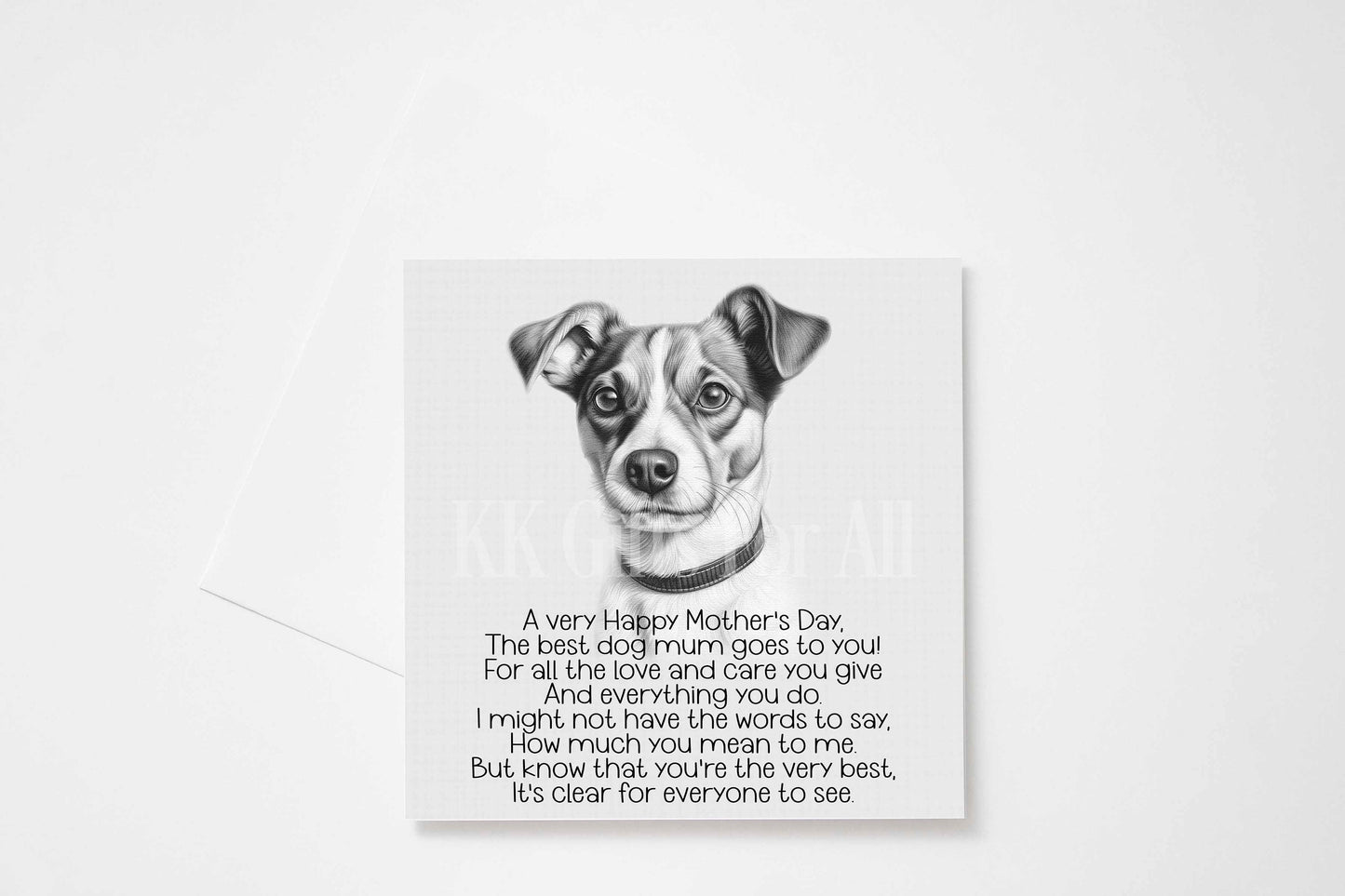 Mothers Day Card From Dog, Jack Russell Terrier Mum Card, Jack Russell Mother's Day Card