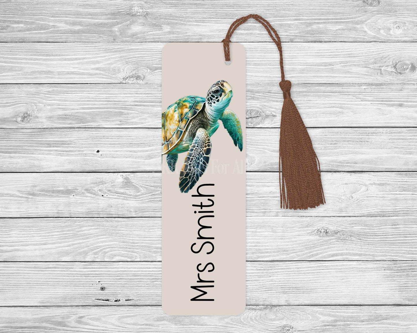 Turtle Bookmark, Personalised Bookmark, Sea Turtle, Bookmark For Turtle Lover