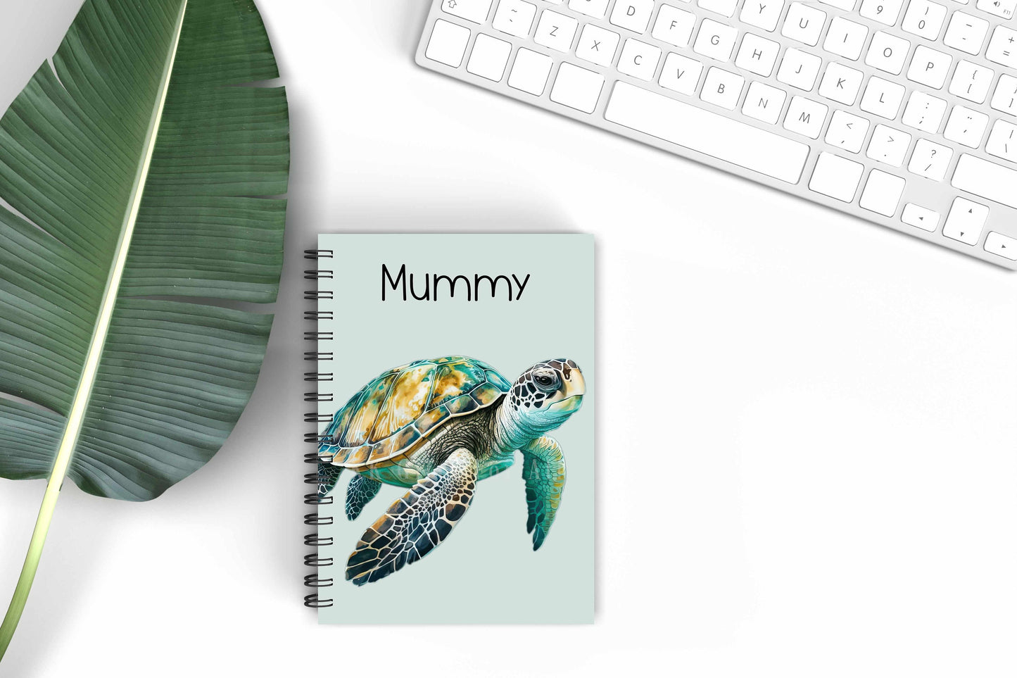 A5 Turtle Notebook, Gift For Mum, Friend, Birthday Gift For Her, Personalised Notepad, Green Turtle Gifts