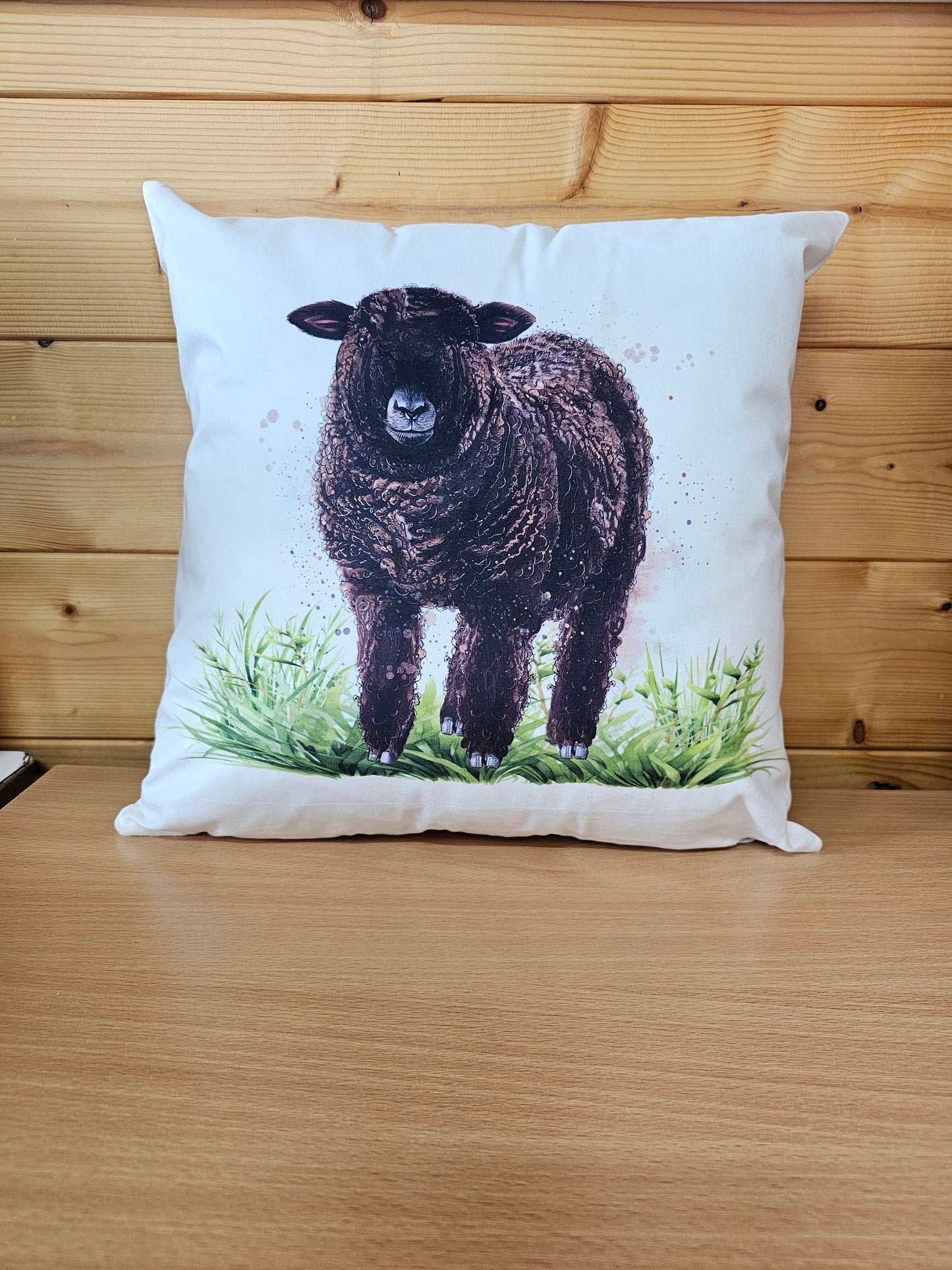 Coloured Ryeland Sheep Cushion, Sheep Home Decor Pillow, Gift For Ryeland Sheep Owners